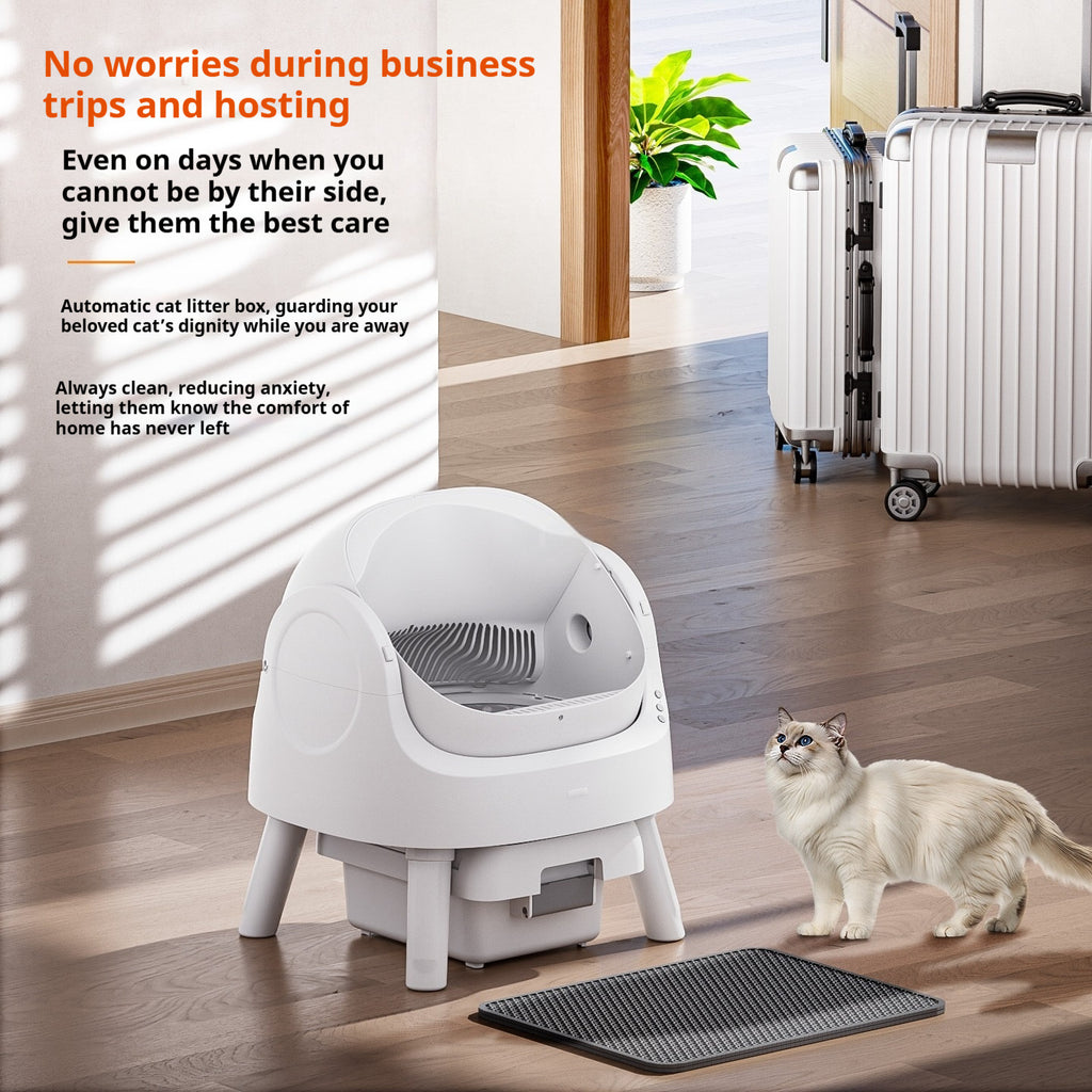 Smart Automatic Cat Litter Box – Hands-Free Poop Scooper for Indoor Pets