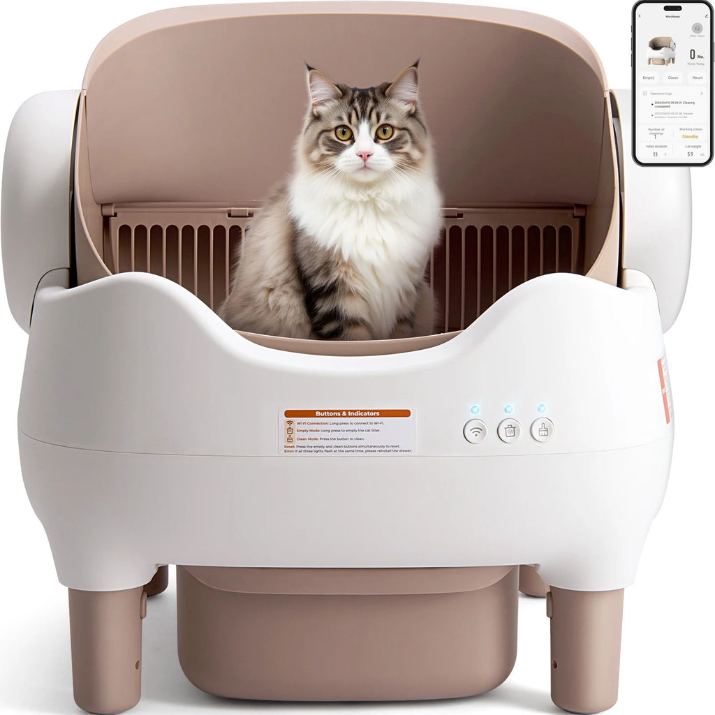 Smart Automatic Cat Litter Box – Hands-Free Poop Scooper for Indoor Pets