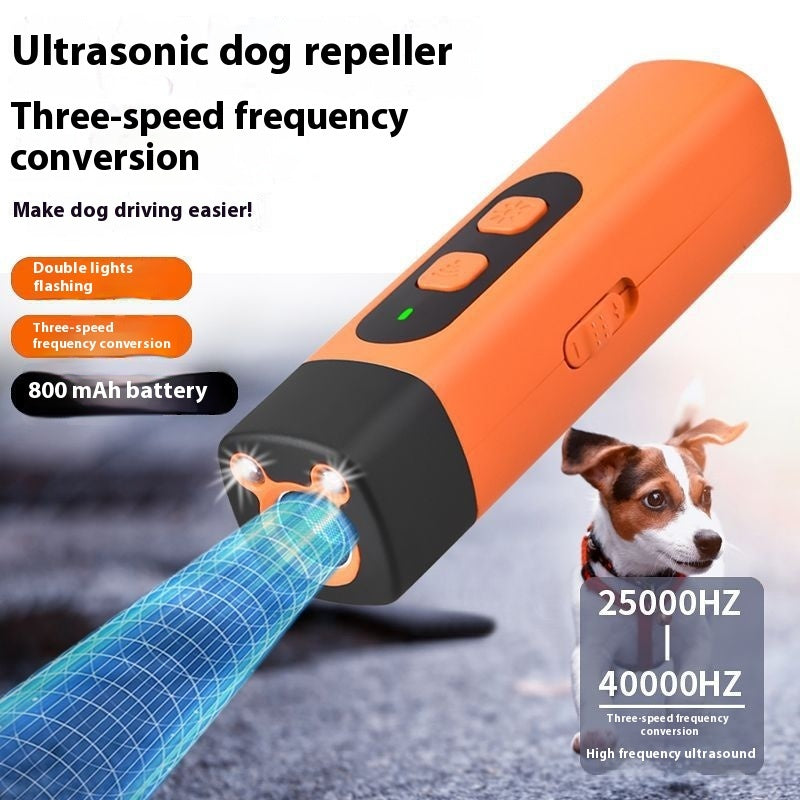 Ultrasonic Dog Bark Control Repeller – Rechargeable Anti-Bark Training Device with LED Light