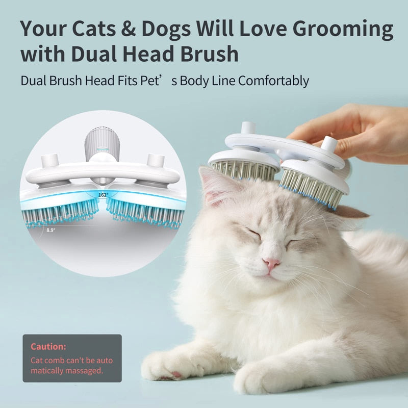 Dog & Cat Grooming Brush – Double-Headed Self Cleaning Slicker