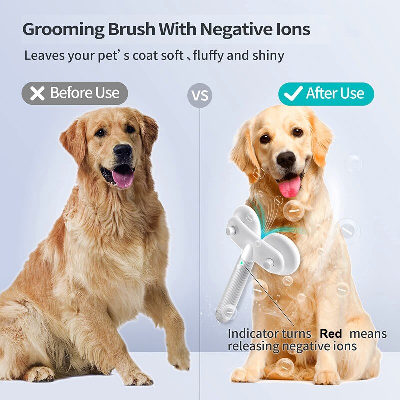 Dog & Cat Grooming Brush – Double-Headed Self Cleaning Slicker