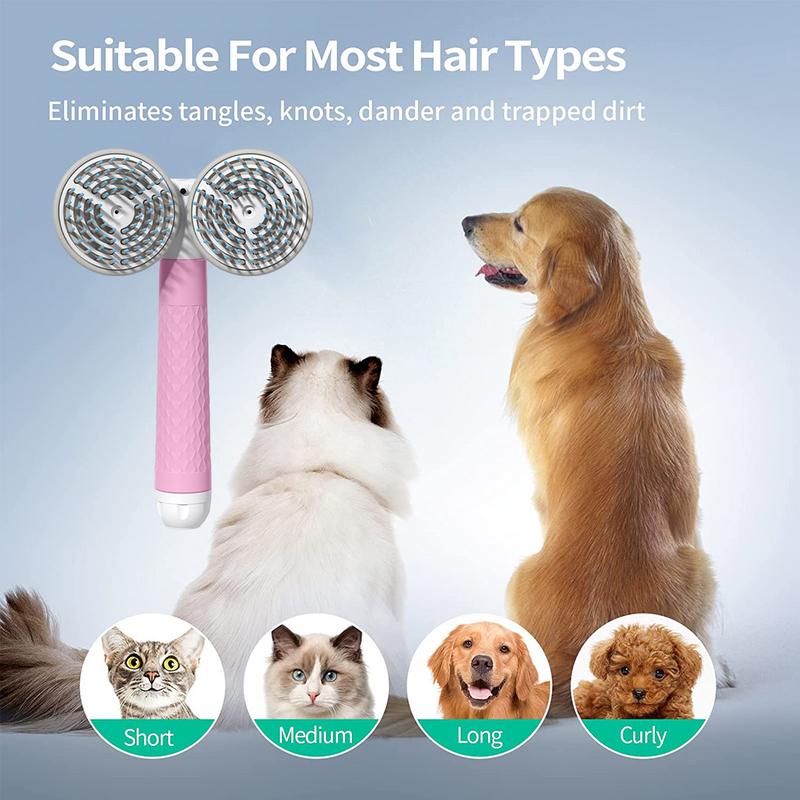 Dog & Cat Grooming Brush – Double-Headed Self Cleaning Slicker