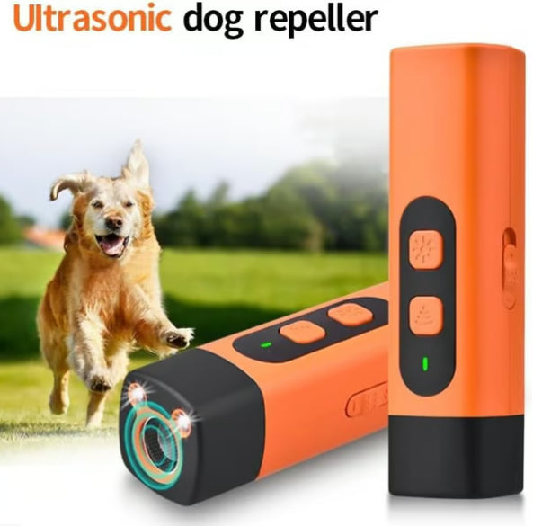 Ultrasonic Dog Bark Control Repeller – Rechargeable Anti-Bark Training Device with LED Light